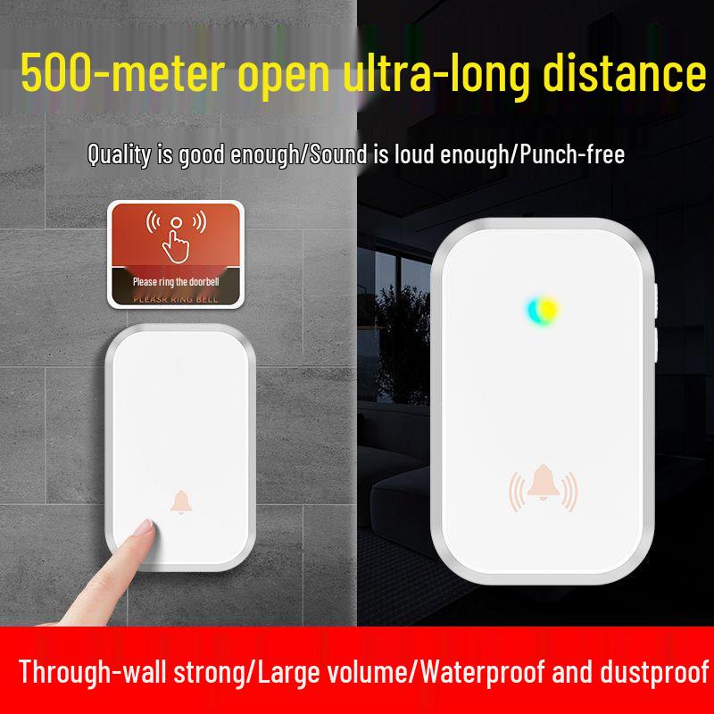 Ultra-Long Range Wireless Doorbell with High Volume and Elderly Pager Function