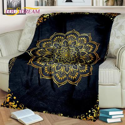 3D-Meditations-Mandala-Böhmen-Naturgeist-Yoga-Decke, weiche Überwurfdecke für Zuhause, Schlafzimmer, Bett, Sofa, Picknick-Decke, Decke, Kinder