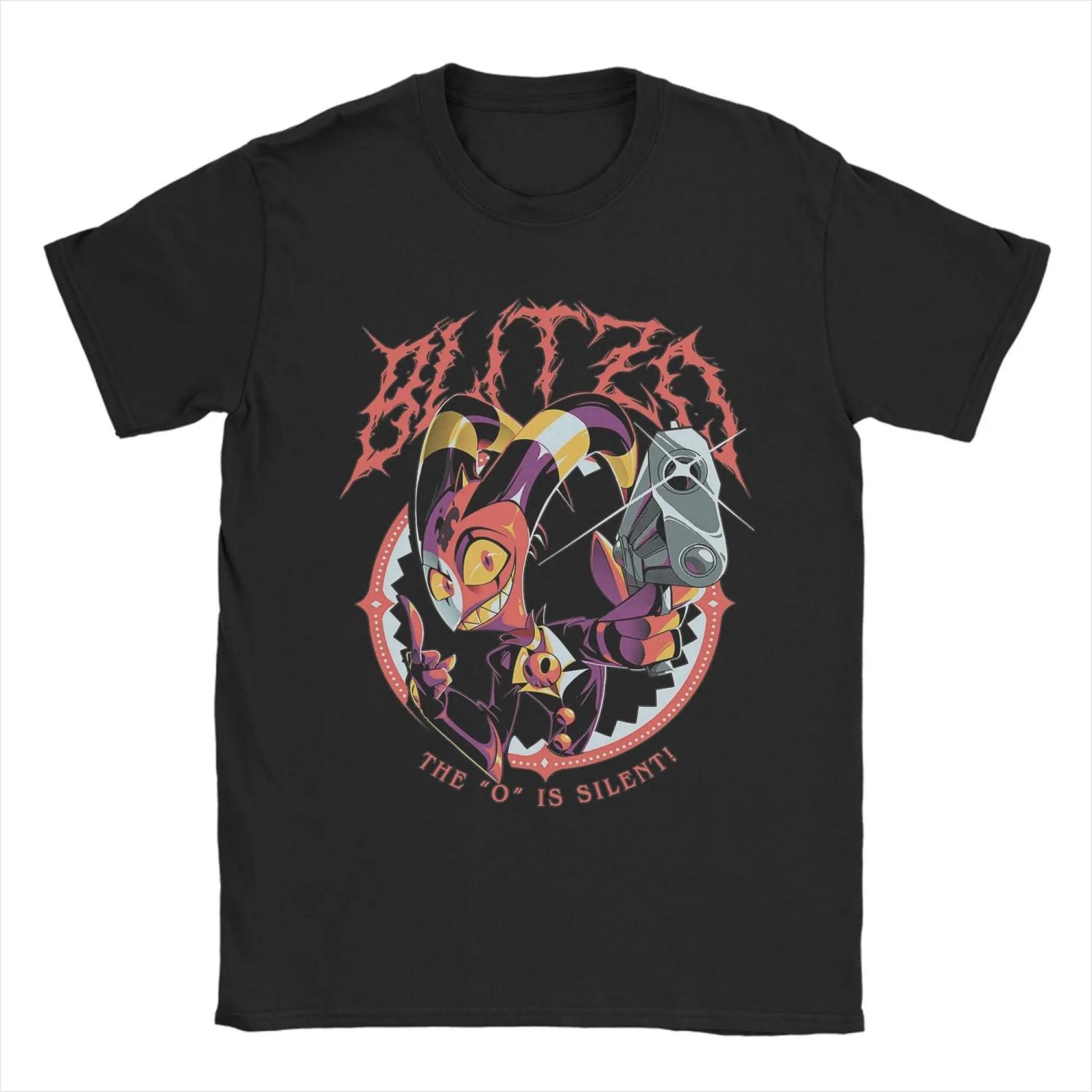 

2026 New Blitzo Hazbins Hotels T-Shirt for Men Awesome Pure Cotton Tee Shirt Round Collar Short Sleeve T Shirt Summer Soft Tops S чёрный