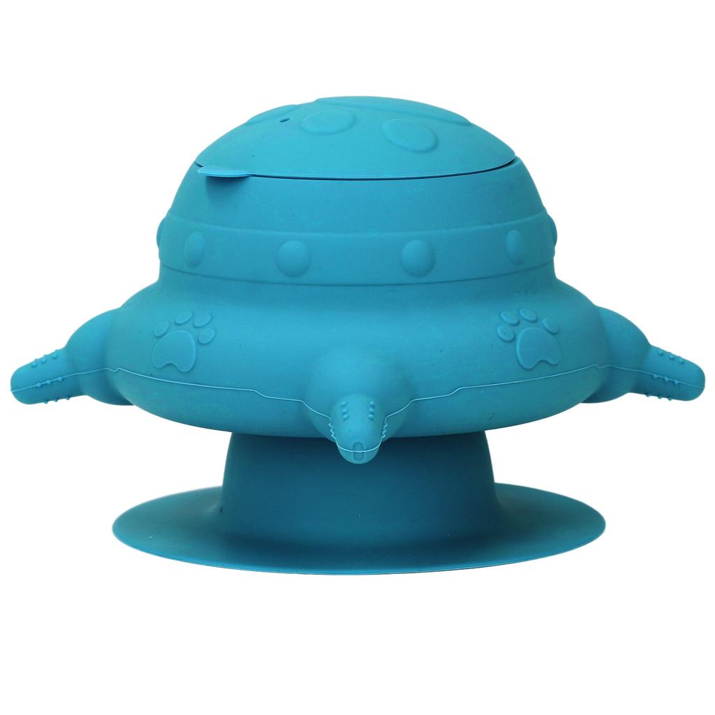 Silicone Puppy Milk Feeder 4 Nipples Small Puppy Nursing Station for Kitten Multiple Puppies Navy