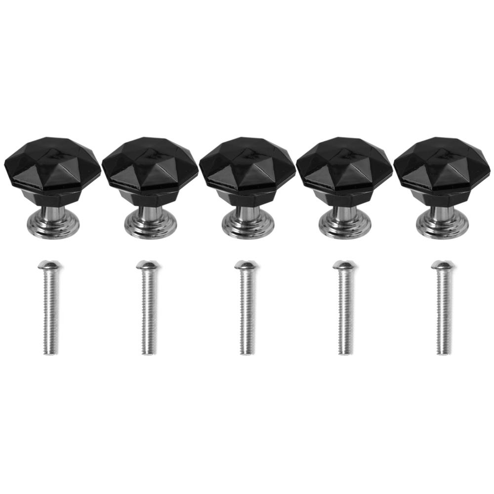 5/10PCS Transparent Diamond Shape Crystal Glass Cabinet Knob Jewelry Box Drawer Pull Handle Furniture Handle Hardware Supplies