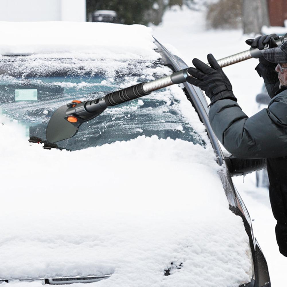 Extendable Snow Brush with Ice Scraper Retractable Car Snow Brush Auto Car Snow Removal Brush Snow Scraper for Car Windshieldand