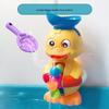 Children's 8-Piece Bath Toy Set: Yellow Duck, Net Scoop, Clockwork Duck, Water Spray Gun, and Shower Toys