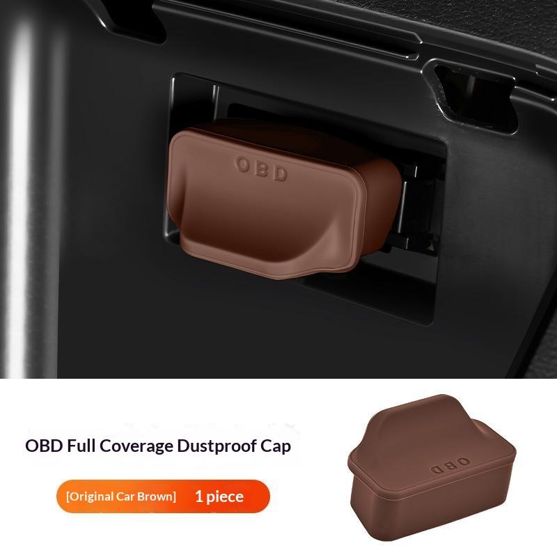 Silicone Car Obd Port Dust Cover Handle Design Obd Port Lock Protector Sleeve Caps Waterproof Dustproof Car Accessories