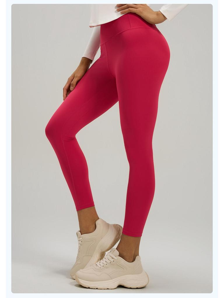 Pantalones de Yoga de Cintura Alta Levanta Glúteos para Mujer - Tacto Nude Otoño/Invierno, Alta Elasticidad Ropa de Fitness, Mallas Cortas para Correr