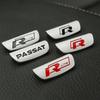 139Car Steering Wheel VW R Emblem Stickers Decoration Buckle For Volkswagen GTI Polo Golf Arteon Tiguan Touareg CC Amarok Caravelle