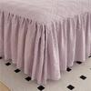 2025 Princess Lace Quilted Bedspread Set: Single Bed, Skirt, & Headboard Cover - Washed Cotton