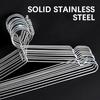 Stainless Steel Coat Hanger Household Multifunctional Non Creases Metal Windproof Hangers For Bathroom Balcony Closet Organiser