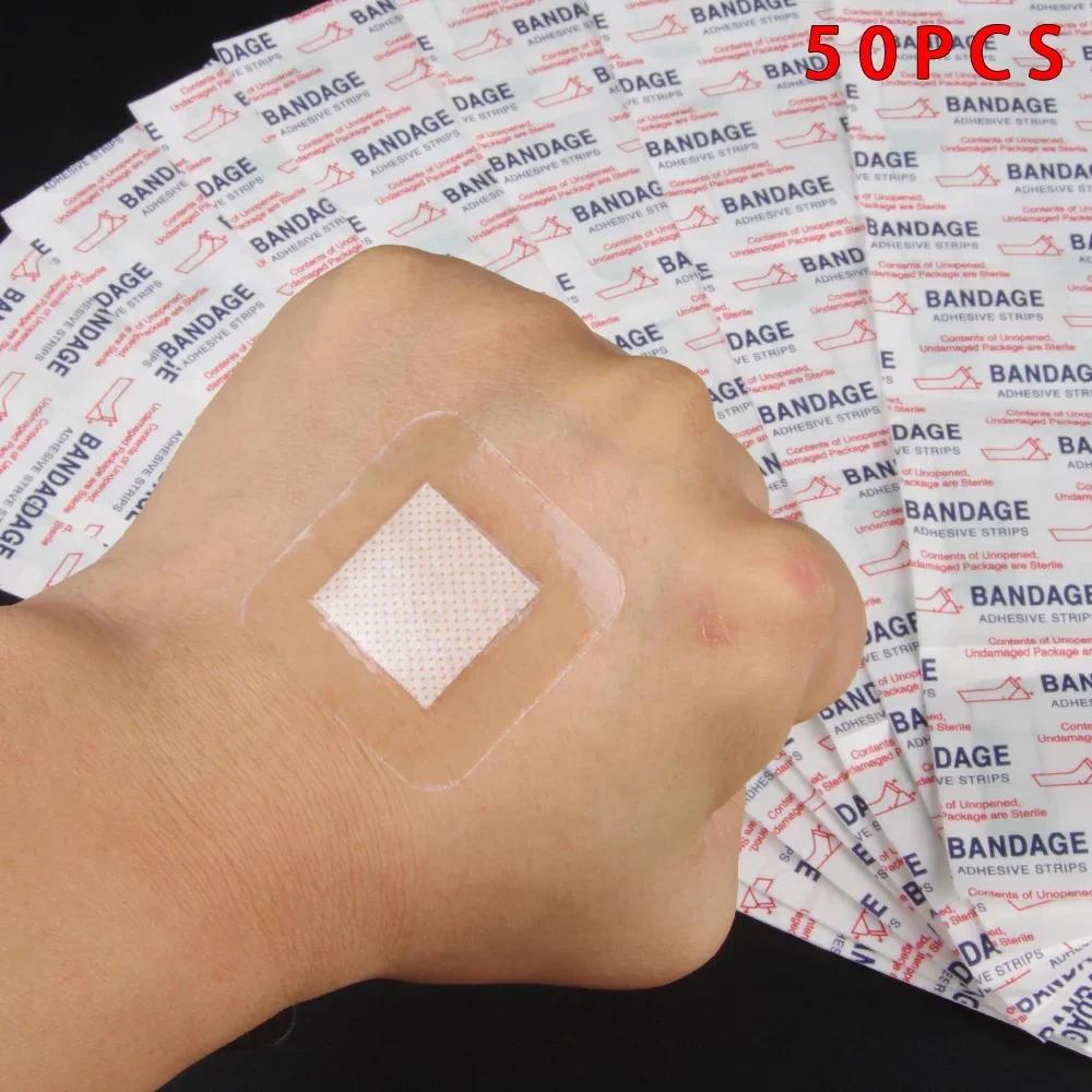 

50PCS Transparent PU Waterproof Wound Plaster Band Aid Adhesive Bandage Protective Sticker Outdoor Home First Aid