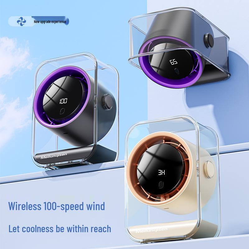 Portable USB Mini Clip Fan with Light for Home, Office, Dorm