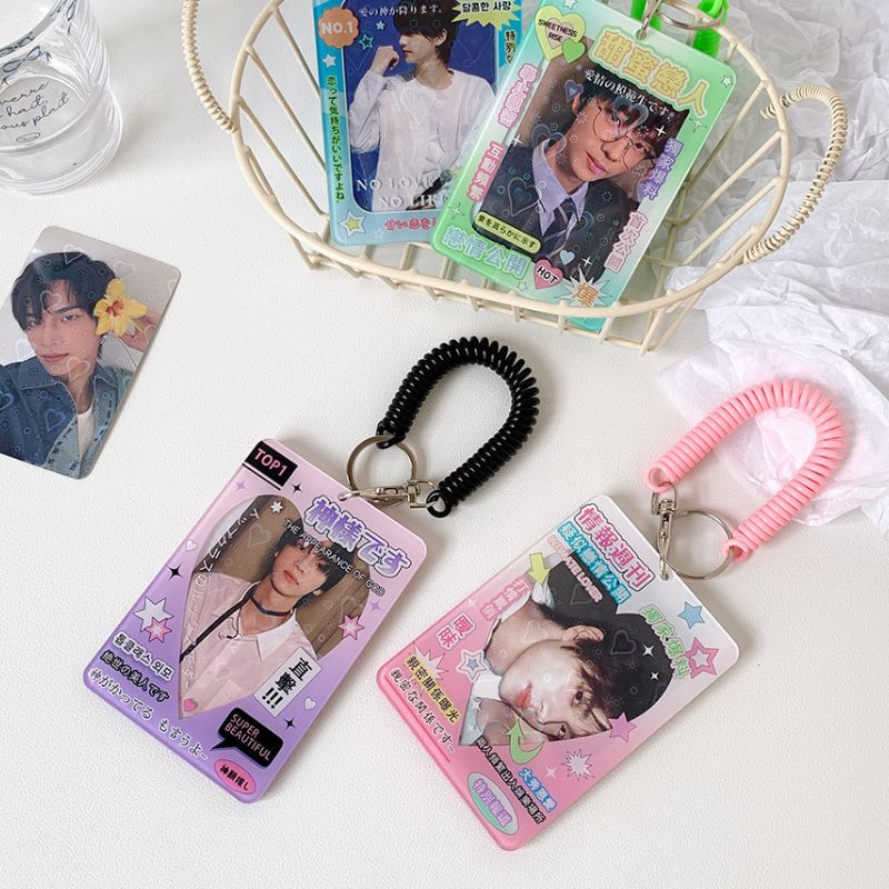 Ins Cute Phone Camera Shape Photo Card Holder Acrylic Heart-shaped 3 Inch Idol Photo Protective Display Sleeves Stationery