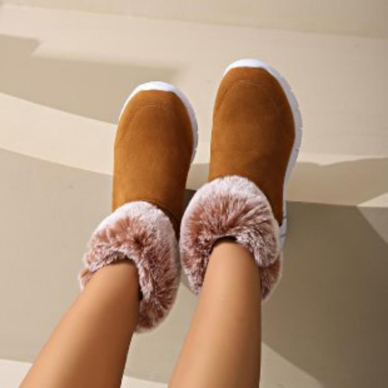 

Женские зимние теплые сноубутсы большого размера, с мягкой подкладкой, водонепроницаемые ботильоны, нескользящая уличная обувь, ботинки для хайкинга, альпинизма, спортивные ботинки 36 коричневый