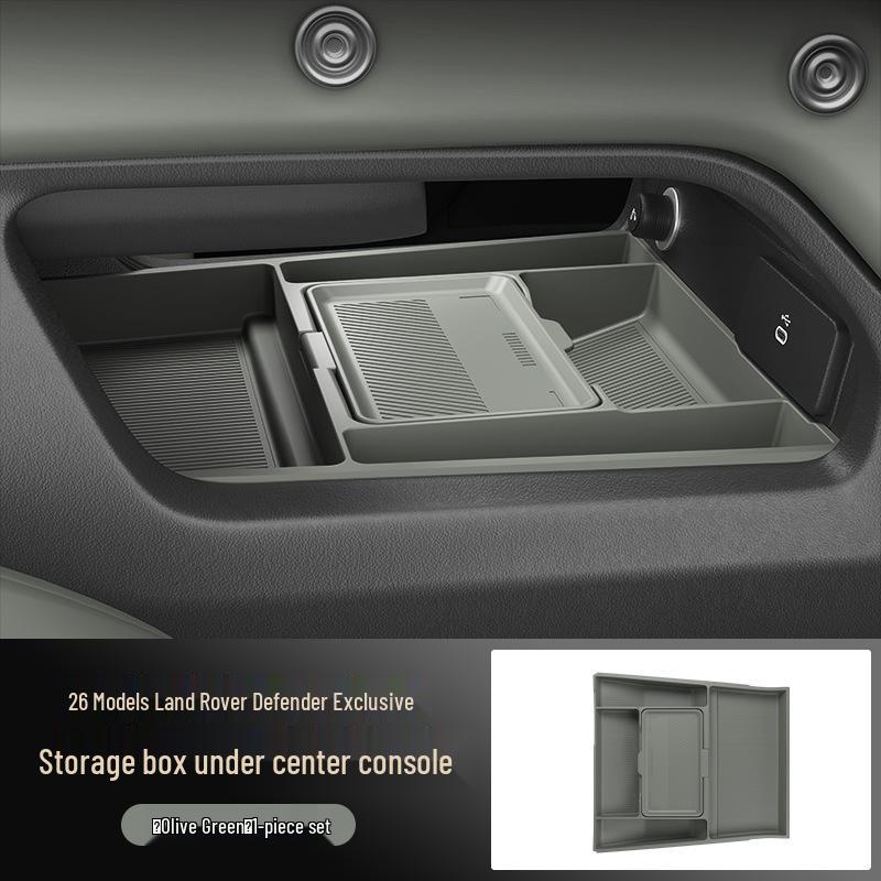 Fits 26 Land Rover Defender Models: Silicone Console Handle Cover & Storage Box - Interior Car Accessory