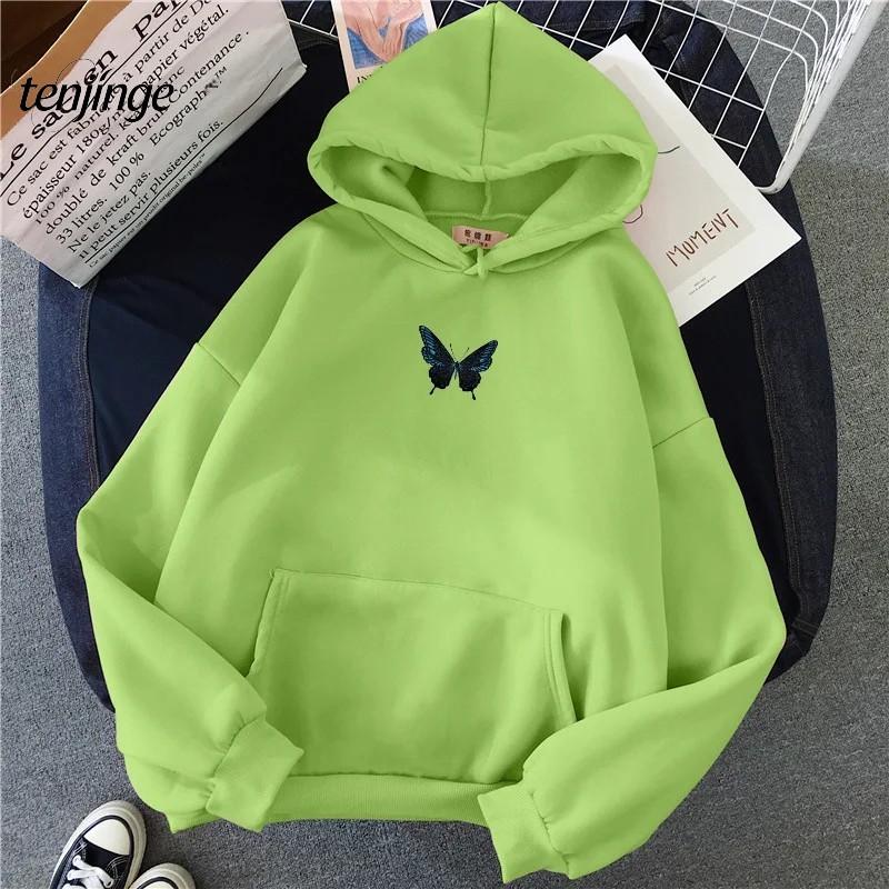 Hot Selling Winter New Hooded Sweatshirt with Sweet and Simple Printed Korean Style Fresh Streetwear Women's Hooded Sweatshirt