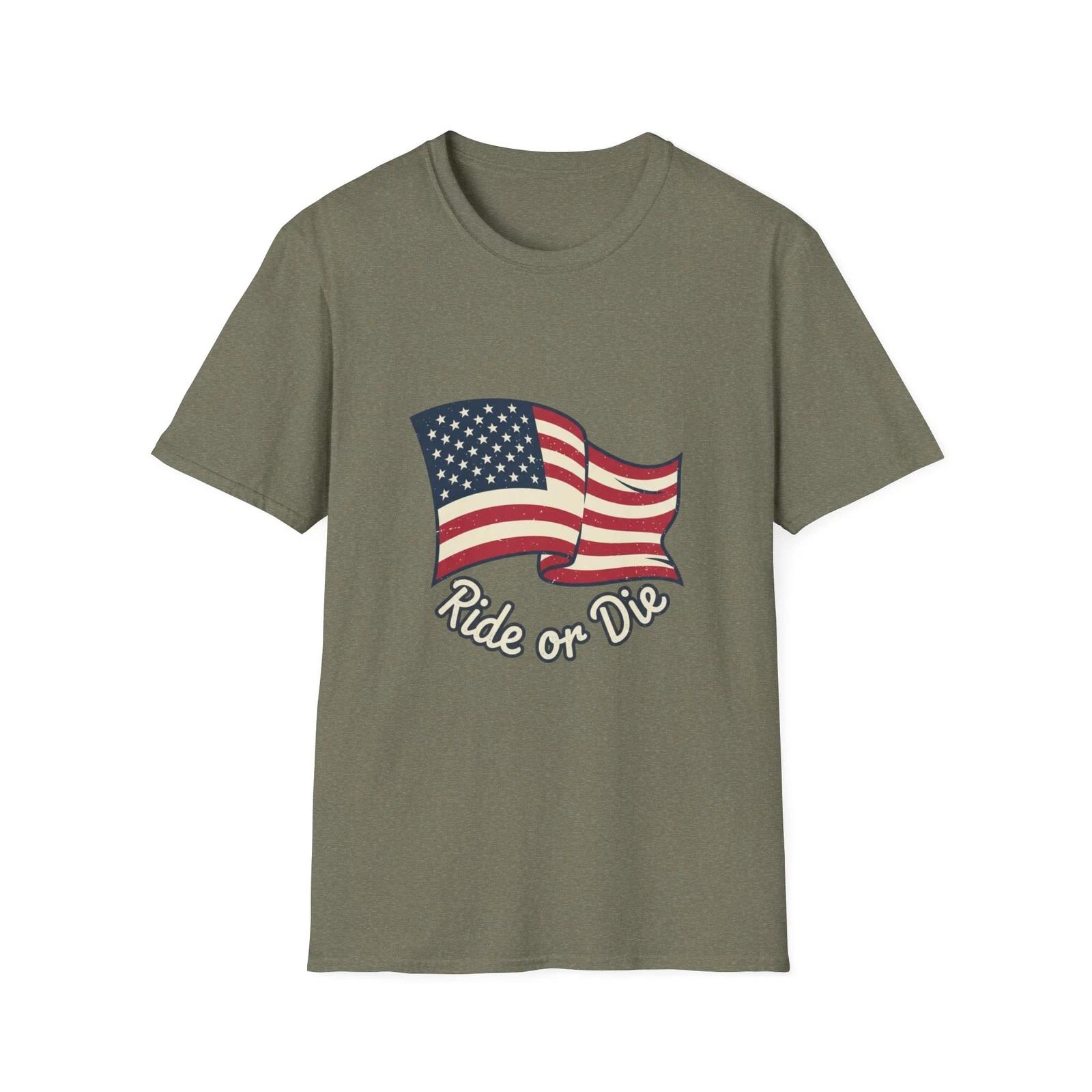 Ride or Die American Flag T shirt | Vintage USA Patriotic Tee 3XL