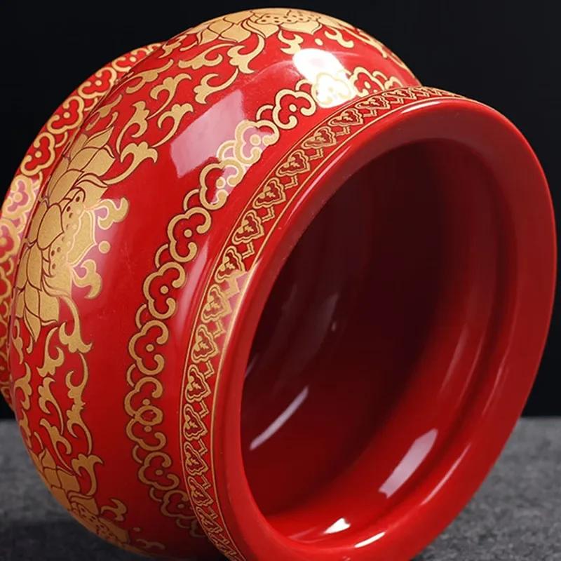 Chinese Traditional Ceramic Incense Burner Ornaments Guanyin Worship Incense Burner Decoration Feng Shui Buddha Hall Supplies