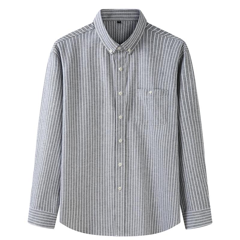 

Plus Size 10XL Men s Spring And Autumn Long Sleeved Shirt, Men s Casual Loose Elastic Shirt 175/L серый