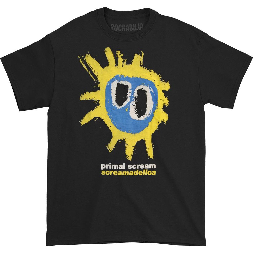 Primal Scream Screamadelica Gelbes T-Shirt Groß Schwarz