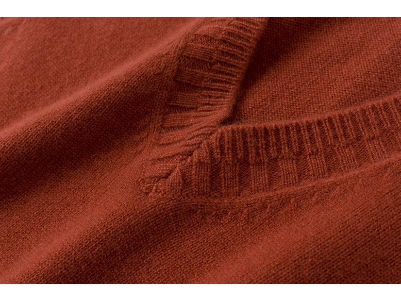 Women's Cashmere V-Neck Vest - Autumn/Winter Slim Fit, Solid Color, Sleeveless, Warm Knit.