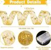 Battery Box Gold Ribbon Light String LED Double-Layer Luminous Satin Ribbon Lights Christmas Tree Decoration Gold Satin Ribbon Light String