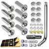 Anti Theft License Plate Screws- Stainless Steel Bolts Fasteners Kits For Car Tag Frame Holder, Tamper Resistant Mounting Hardware,1/4"(M6) Security