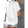 Floral Heart Print T-shirt, Short Sleeve Crew Neck Casual Top for Summer & Spring, Women's Clothing