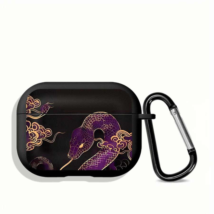 Case For Airpods Pro3 1 3 Pro 4 2 Pro2 Earphone Cases Cover Plum Blossom Pink Snake