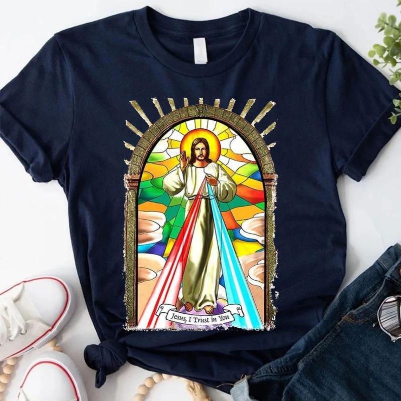 

Jesus Trust in You Cotton The Passion of Christ Meme Gift Funny Vintage Style Christmas Aesthetic Unisex Gamer Cult Movie Music S