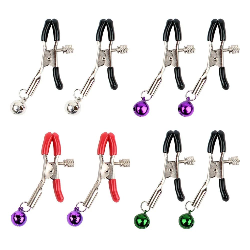 Breast Clips Adjustable Nipple Clamps with Bell Masturbation Sexy Toys Slaves Bdsm Bondage Fetish Exotic Accessories for Couples