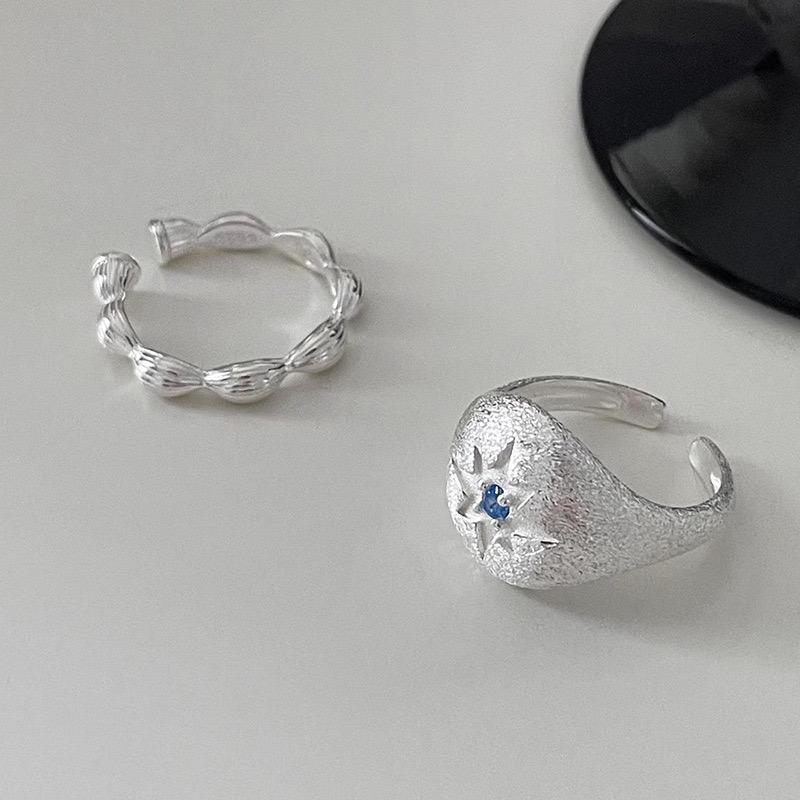 Xiaomi 925 Sterling Silver Rings for Women Couple Minimalist Handmade Simple Blue Ball Star Ring Party Jewelry Gift Prevent Allergy