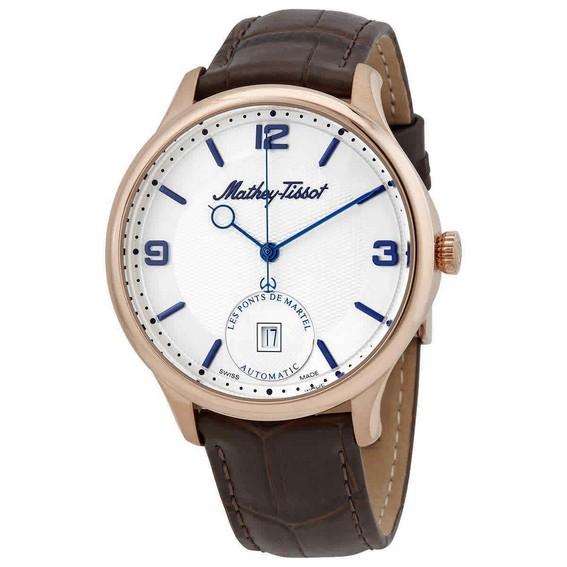 

Mathey-Tissot Edmond Автоматические мужские часы с 3D кожаным ремешком и белым циферблатом AC1886PI белый