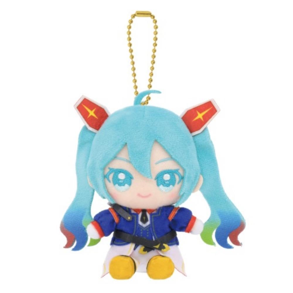 Gundam 45th Anniversary x Hatsune Miku Hatsune Miku x Mobile Suit Gundam Chibi Plush Sitting Mascot
