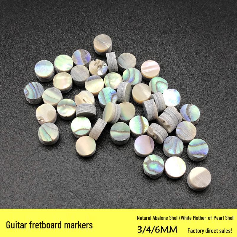 Abalone & White Pearl Dot Guitar Fretboard Markers - 3/4/6mm Inlays