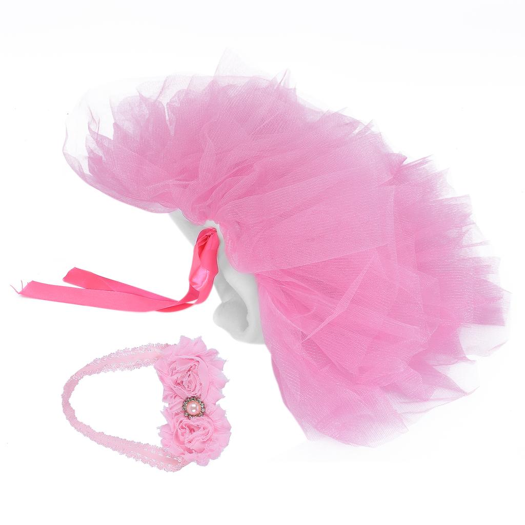 Newborn Baby Girls Photo Photography Prop Skirt Dress Headband Photography Accessories