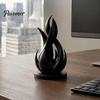 Modern Sculpture for Living Room 3D Printed Abstract Flame Sculpture, Minimalist Twisted Art Sophisticated Home Office Decor Statue Desk And