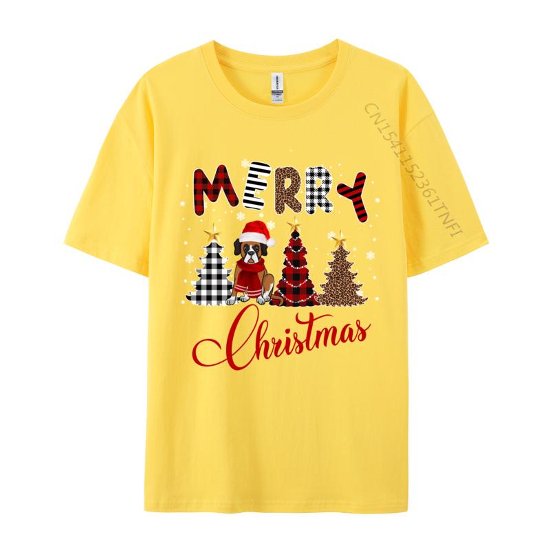 Świąteczny T-shirt z Psem Świętego Mikołaja Męski Humorystyczny Bawełniany T-shirt Męska Odzież T-shirty z Czapką Świętego Mikołaja Czarne Podstawowe T-shirty Męski T-shirt