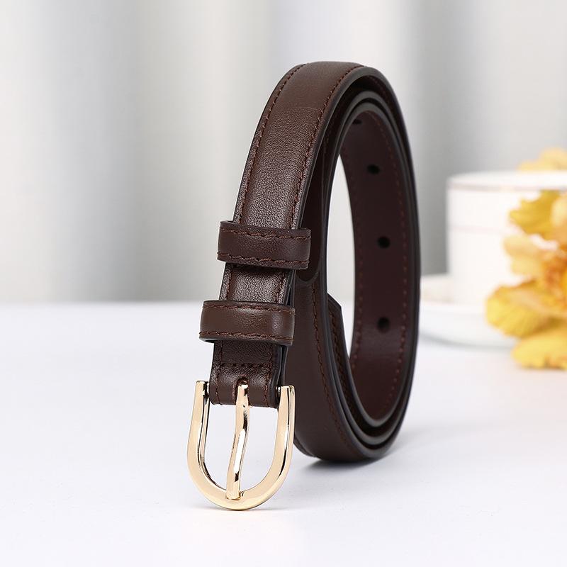 Stylish And Simple, Light Luxury And Versatile, High-End Leather Belt For Women, Korean Version Decorative Thin Belt With Skirt Belt For Women