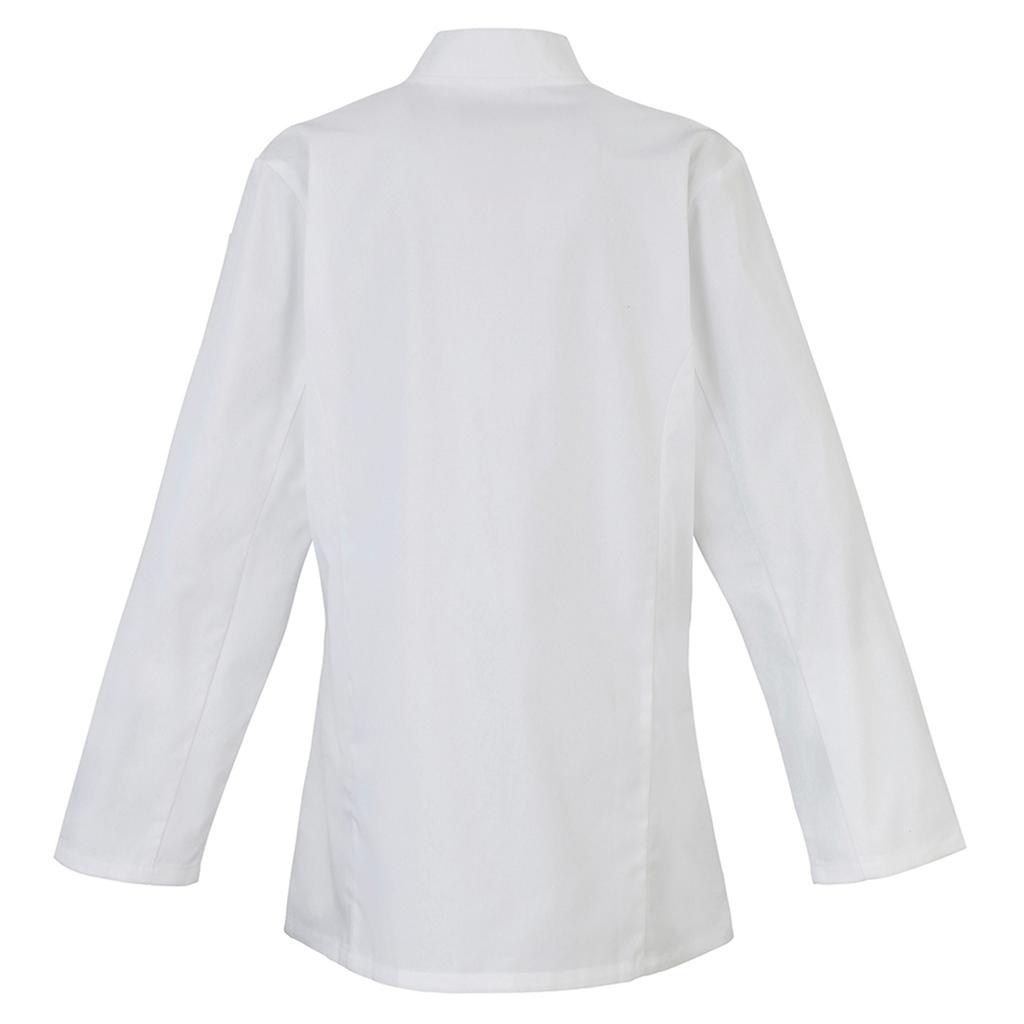 Premier Womens/Ladies Long Sleeve Chefs Jacket / Chefswear (Pack of 2)