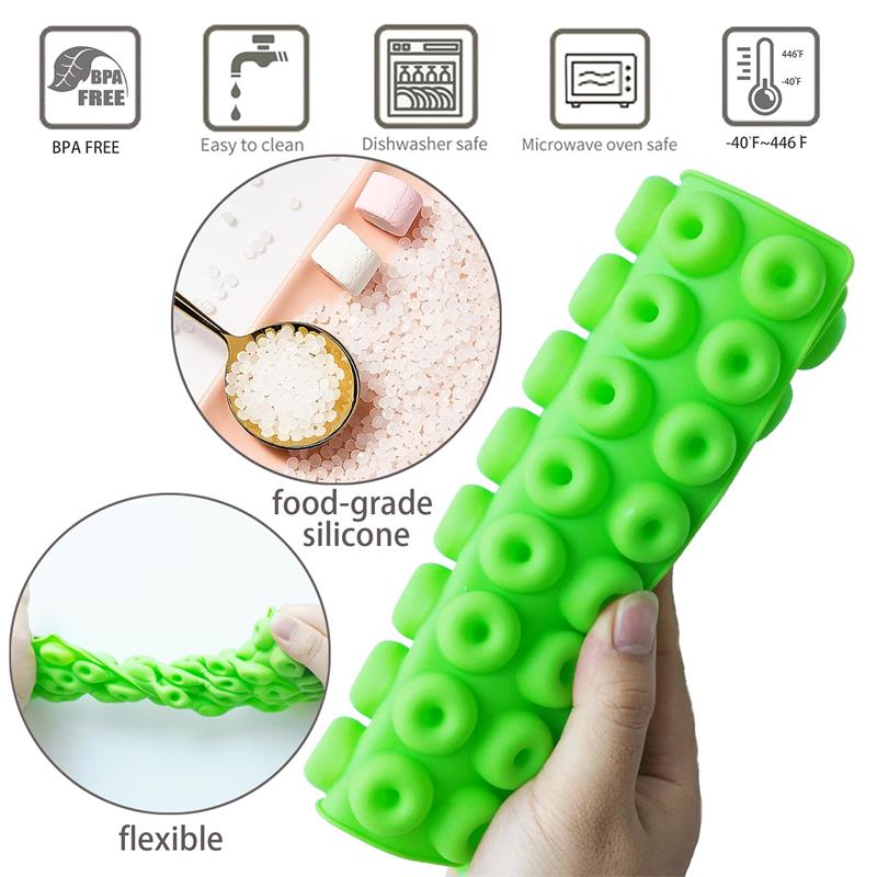 Gummy bear formelės silikoninis mini dydis, nepridegantis šokoladinis saldainis guminis formelis vaikams su 2 lašintuvais, pakuotė