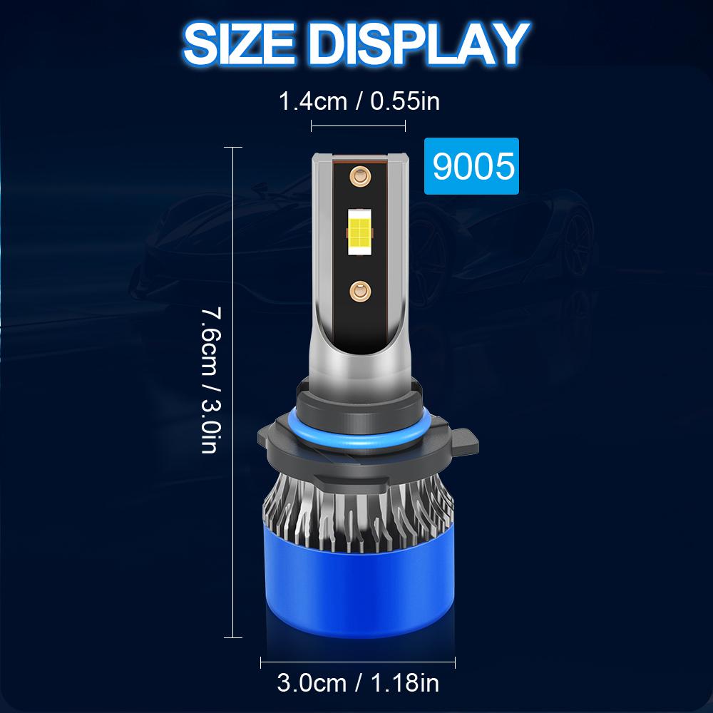Car LED Headlamp Auto Light Bulbs 20000LM High Lumens Canbus Error Free 9005 9006 HB4 With High Quality 3570 CSP Cooling Fan