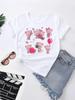 Casual Fashion Print Tshirt Women T-Shirt Summer Short Sleeve O-Neck Graphic Female 90S Cute Cartoon T Shirt Women Top Tee