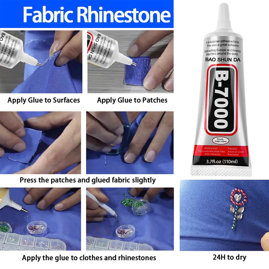 Jewelry Glue (110g) B7000/T7000 for DIY Jewelry, Mobile Phones, Metal, and Glass—Waterproof Transparent/Black Adhesive