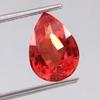 Natural 13.53 Ct Pear Cut Orange Sapphire Faceted  Certified Loose Gemstone