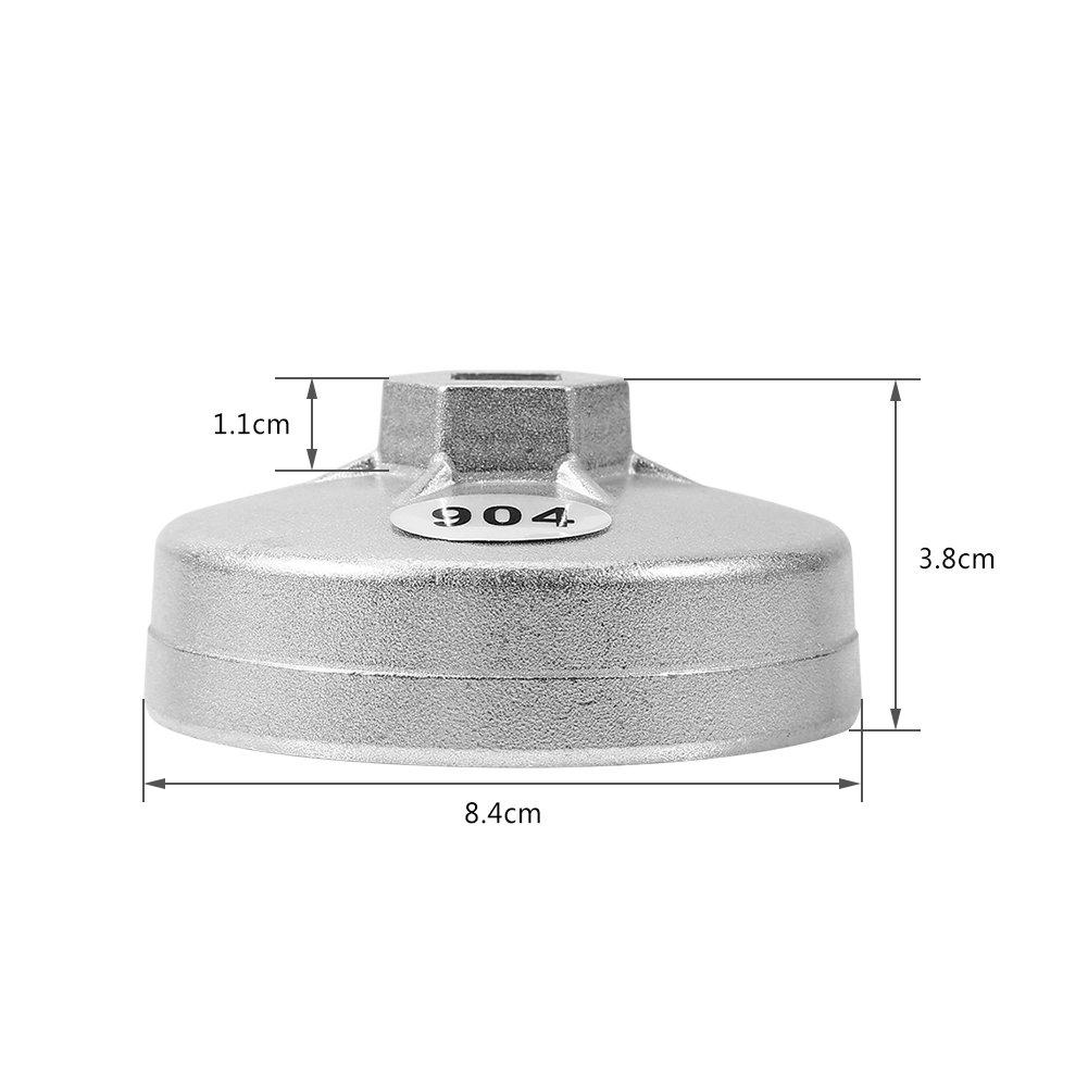 Filter Wrench 79mm 15 Flutes Aluminum Filter Cap Wrench Cartridge Style