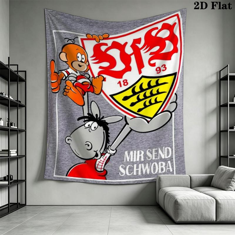 Sportverein Darmstadt Wall Tapestry Aesthetic Wall Hanging Printed Fabric Blanket Decorative Tapestries for Bedroom Living Room Home Decor