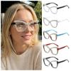 Fashion Anti-Blue Light Glasses Luxury Large Frame Eyewear Trendy Rhinestone Glasses Daily Wear