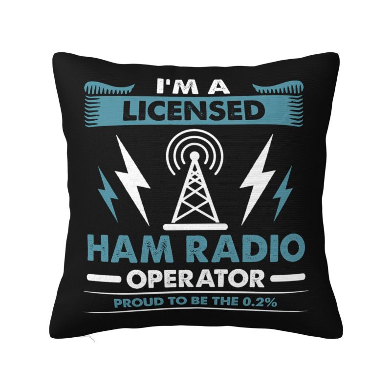 Licensed Ham Radio Operator Communications Cushion Cover cm Soft Throw Pillow Case Decoration Bedding Sofa Pillowcase
