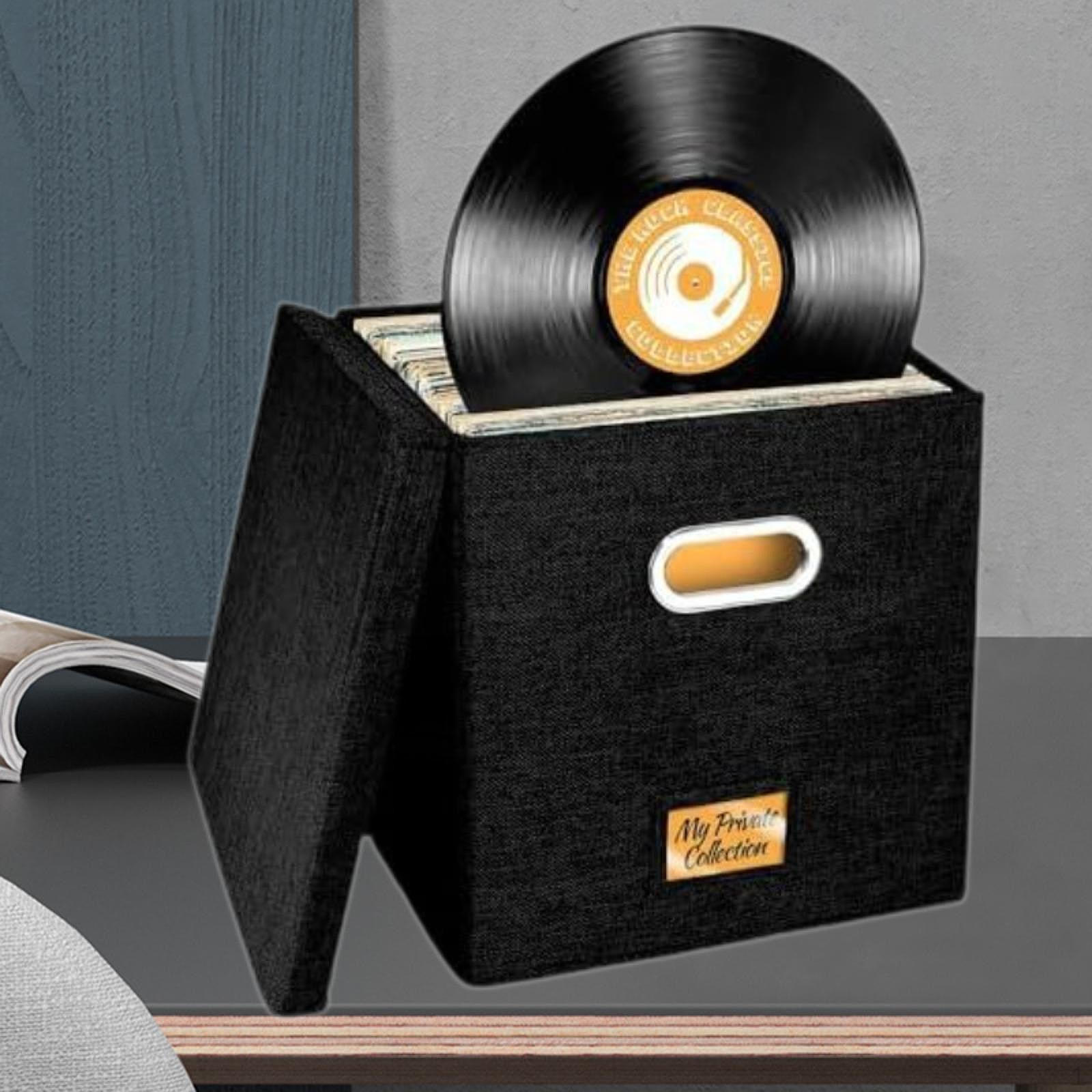 

12-дюймовый органайзер для виниловых пластинок, органайзер для альбомов, чехол для переноски музыки, чёрный