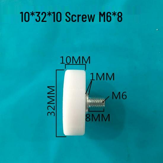 626 Rubber-Coated Nylon Roller with Shaft, 608 Bearing Pulley Wheel Guide