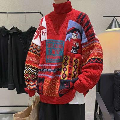 Winter Loose Plush and Thick Insulation High Neck Knit Top
